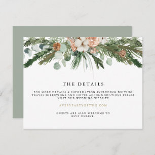 INGE Cozy Scandinavian Winter Wedding Details Card