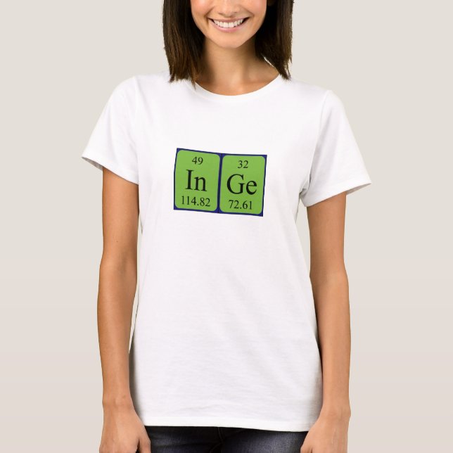 Inge periodic table name shirt (Front)