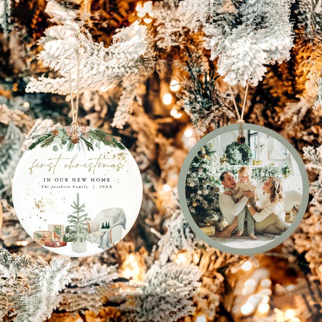 INGE Warm & Cozy Scandinavian 1st Christmas Ceramic Ornament (Creator Uploaded)