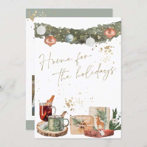 INGE Watercolor Warm Holiday Gifts Christmas Card