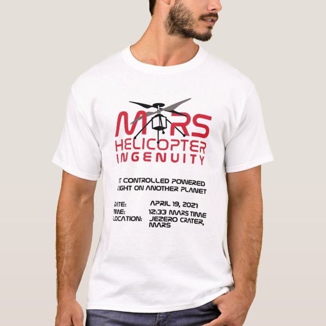 Ingenuity Helicopter Flight Flying Mars 2020 Girls T-Shirt (Front)