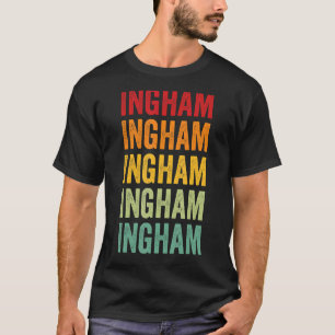 Ingham County Michigan Rainbow Text Design T-Shirt
