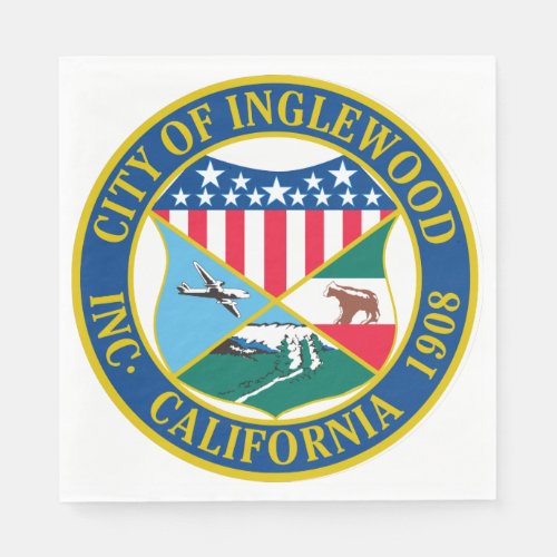 Inglewood California City Seal Napkins