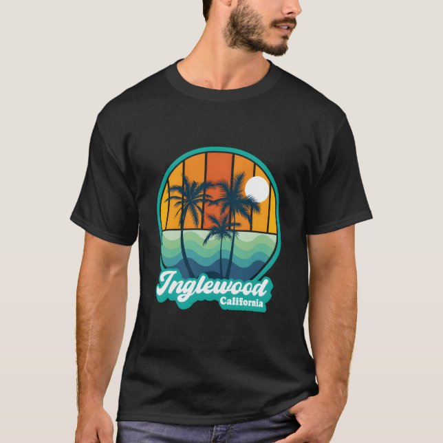 Inglewood California Summer Vacation Beach T-Shirt (Front)