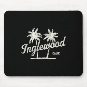 Inglewood California Vintage 70s Palm Trees Graphi Mouse Pad