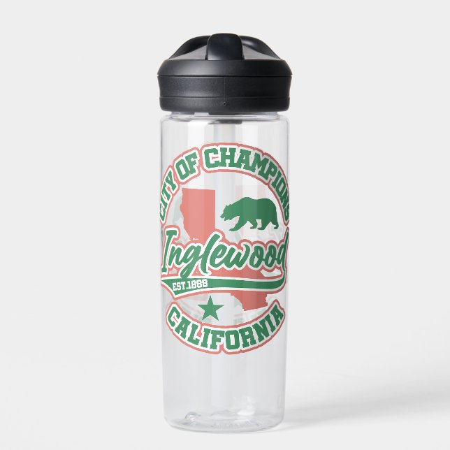 Inglewood,California Water Bottle (Front)