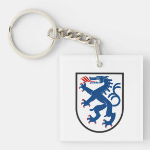 Ingolstadt city flag germany symbol emblem dragon keychain