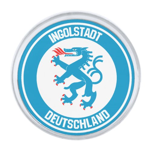 Ingolstadt Round Emblem Silver Finish Lapel Pin