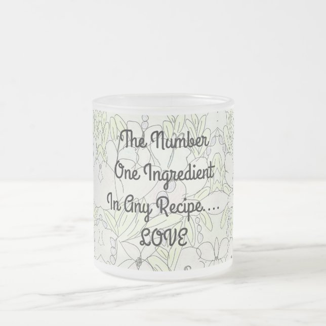 Ingredient...LOVE Frosted Glass Coffee Mug (Center)