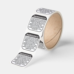 Ingredients List for Products Square Sticker