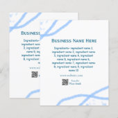 Ingredients name add business name website QR code (Front/Back)