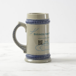 Ingredients name add business name website QR code Beer Stein