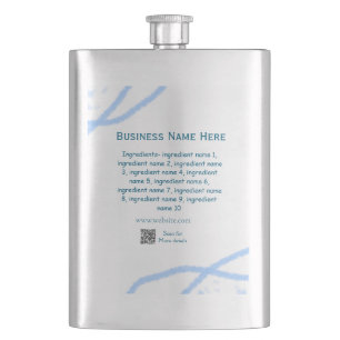 Ingredients name add business name website QR code Flask