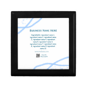 Ingredients name add business name website QR code Gift Box