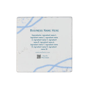 Ingredients name add business name website QR code Stone Magnet