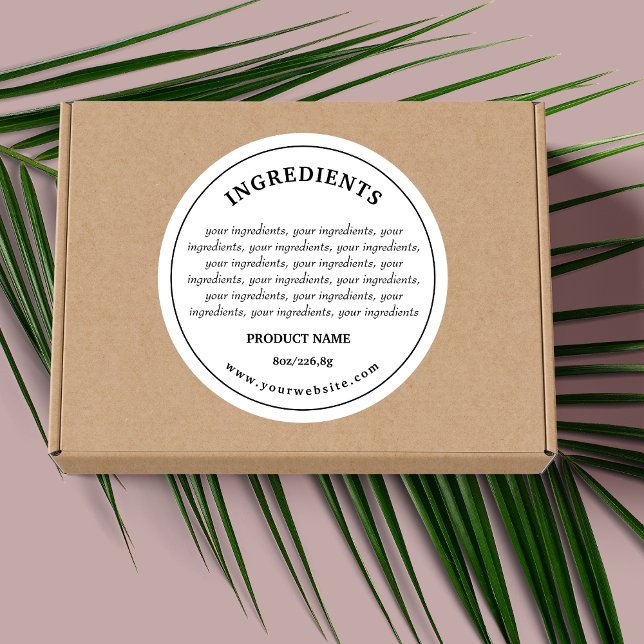 Ingredients Product Label (Creator Uploaded)