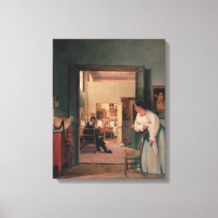 Ingres' Studio in Rome Canvas Print