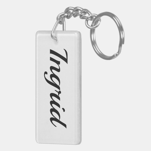 Ingrid black white keychain (Back Right)