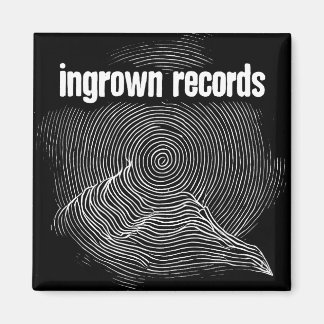 Ingrown Records Woodcut Small Magnet
