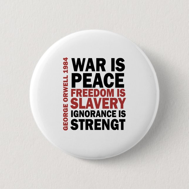 Ingsoc - George Orwell Button (Front)
