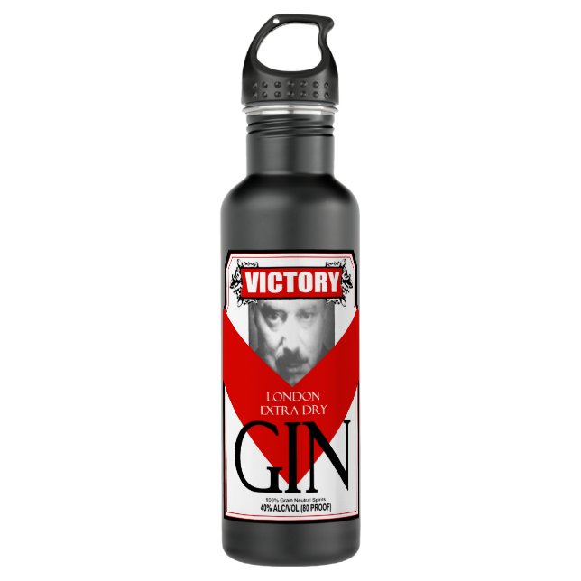 Ingsoc's Victory Gin alt Stainless Steel Water Bottle (Front)