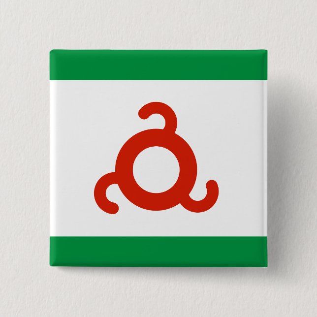 Ingushetia Flag Button (Front)