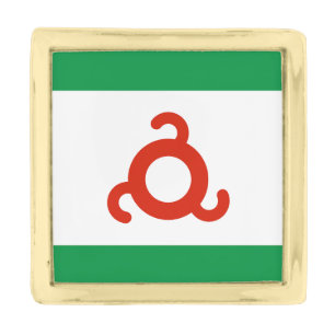 Ingushetia Flag Gold Finish Lapel Pin