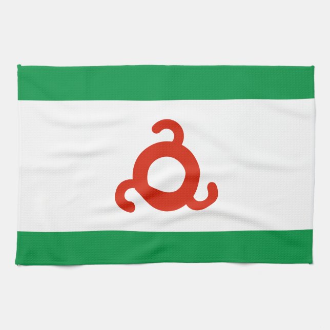 Ingushetia Flag Kitchen Towel (Horizontal)