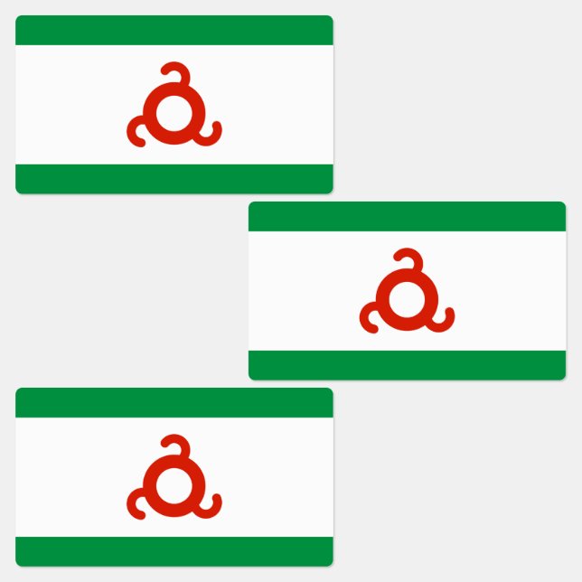 Ingushetia Flag Labels (Group)