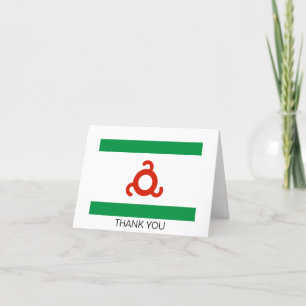 Ingushetia Flag Letterpress Thank You Card