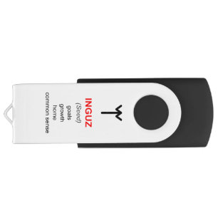 INGUZ Nordic Rune (Fertility, Growth) Elder Futh Flash Drive