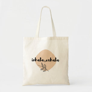 Inhala Exhala T-Shirt Yoga Gift Shirt Motivation Tote Bag