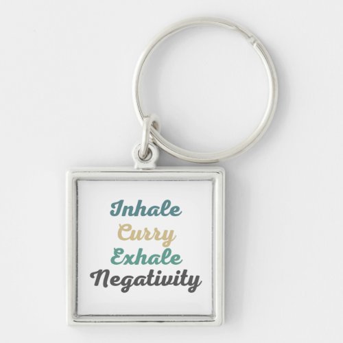 Inhale Curry Exhale Negativity Keychains