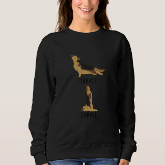 Inhale Exhale Beagle Dog  Yoga  Farting Sweatshirt