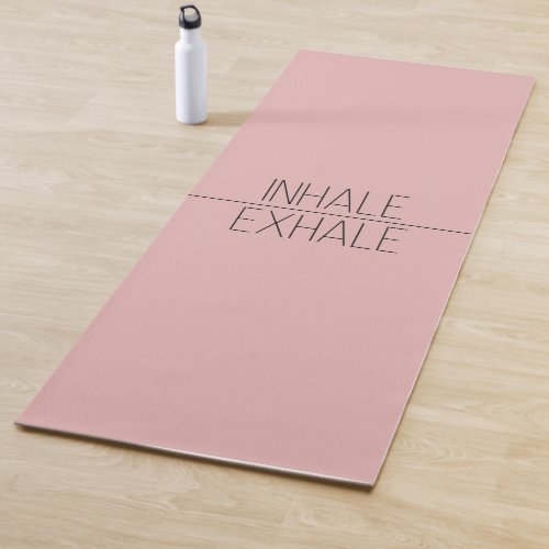 Inhale Exhale Blush Pink Yoga Mat