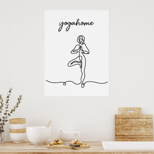 Inhale Exhale Breathing modern yoga studio Poster