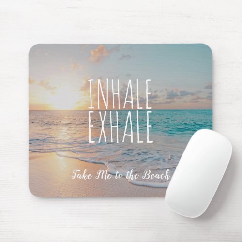 Inhale Exhale Golden Sunrise Morning Calm Waters Mouse Pad
