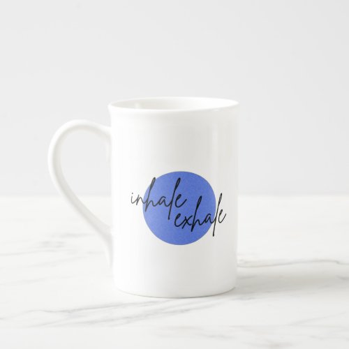 Inhale exhale II bone china mug