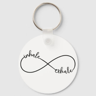 Inhale, exhale, infinity sign keychain