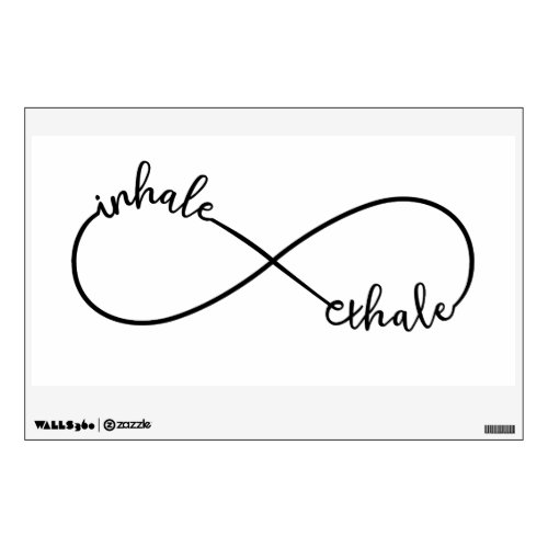 Inhale exhale infinity sign wall decal
