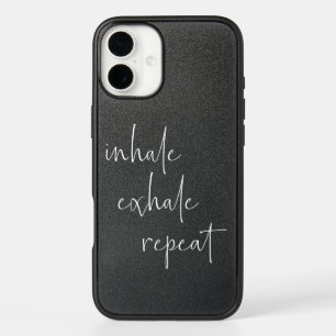 Inhale Exhale   Inspirational Quote Minimalist iPhone 16 Mini Case