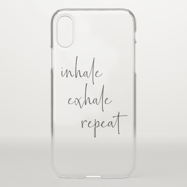 Inhale Exhale Meditation Calm Breathe Minimalist Uncommon iPhone Case (Back)