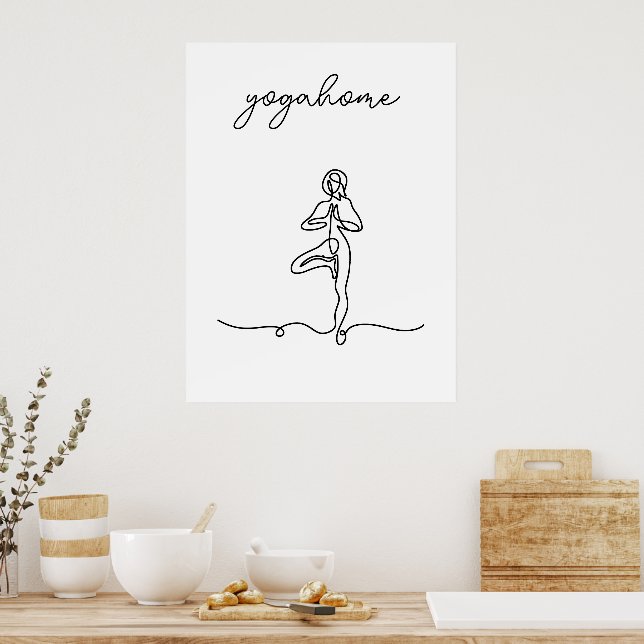Inhale Exhale Meditation modern yoga studio Poster (Kitchen)