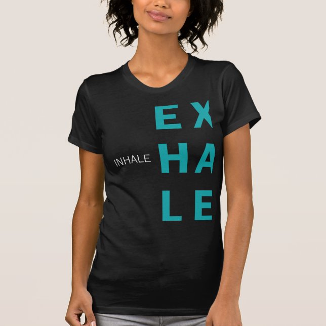 Inhale Exhale Minimalist design for yoga breathing T-Shirt (Front)