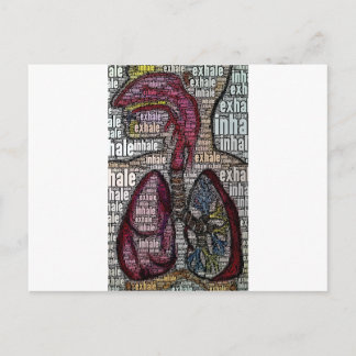 Inhale exhale postcard