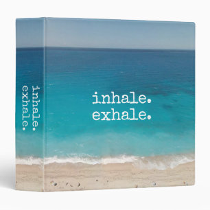 Inhale Exhale Relaxation Paradise Beach 3 Ring Binder
