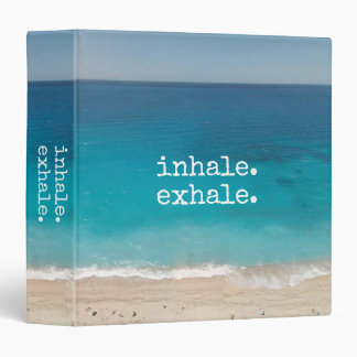 Inhale Exhale Relaxation Paradise Beach 3 Ring Binder