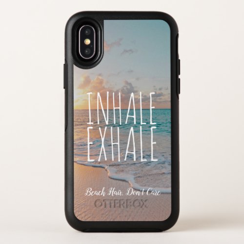 Inhale Exhale Sandy Beach Scene Tropical Sunrise OtterBox Symmetry iPhone X Case