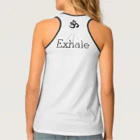 Women's Chin Up Inhale Exhale Yoga Racerback Tank Top - Pink