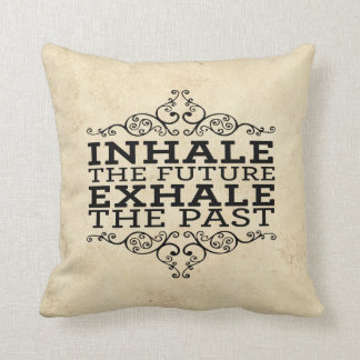 inhale/exhale throw pillow